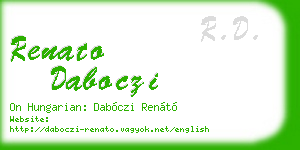 renato daboczi business card