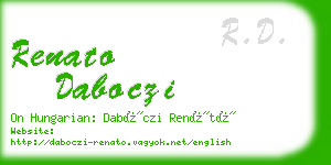 renato daboczi business card